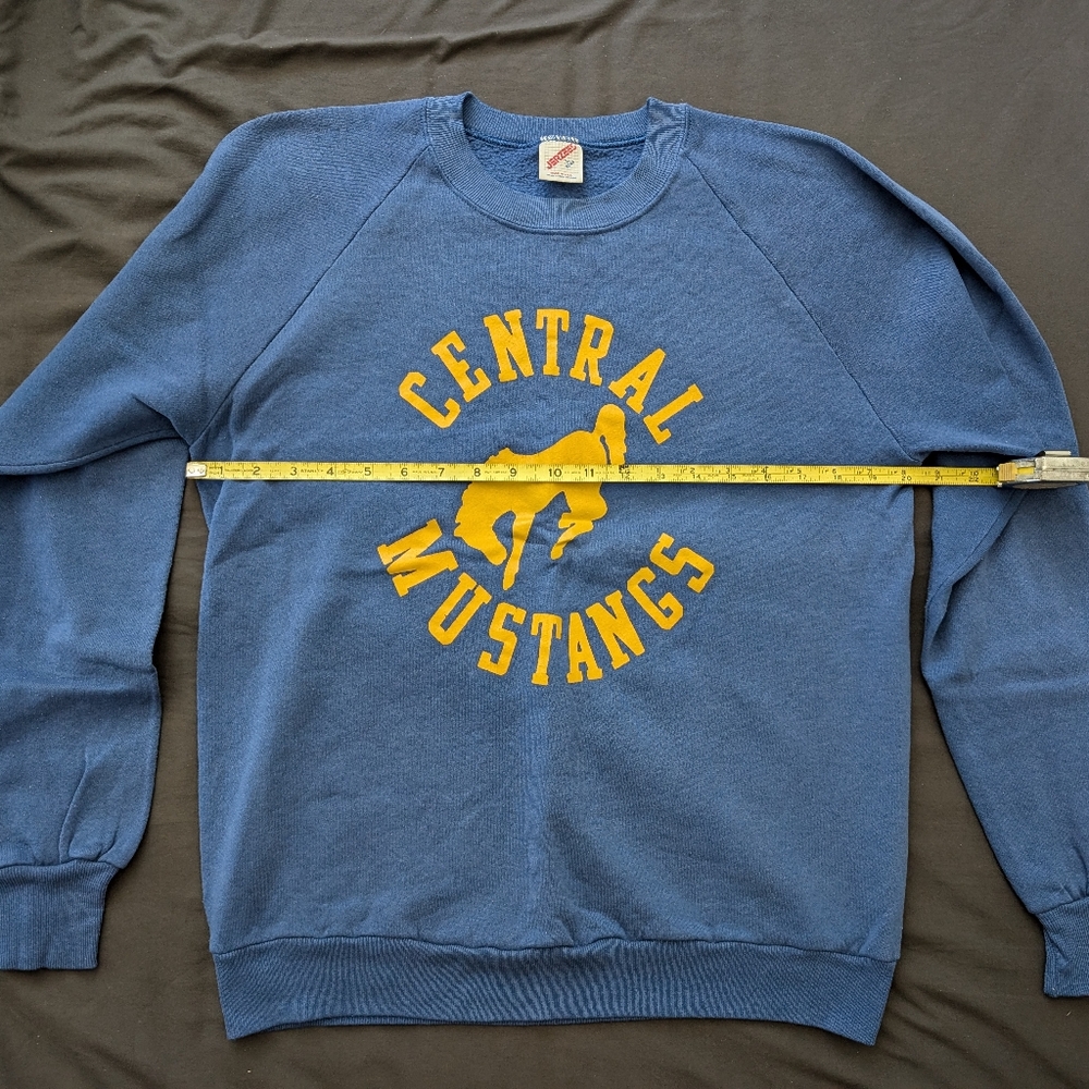 Vintage Crew Neck Sweatshirt Central Mustangs - Picture 6 of 6
